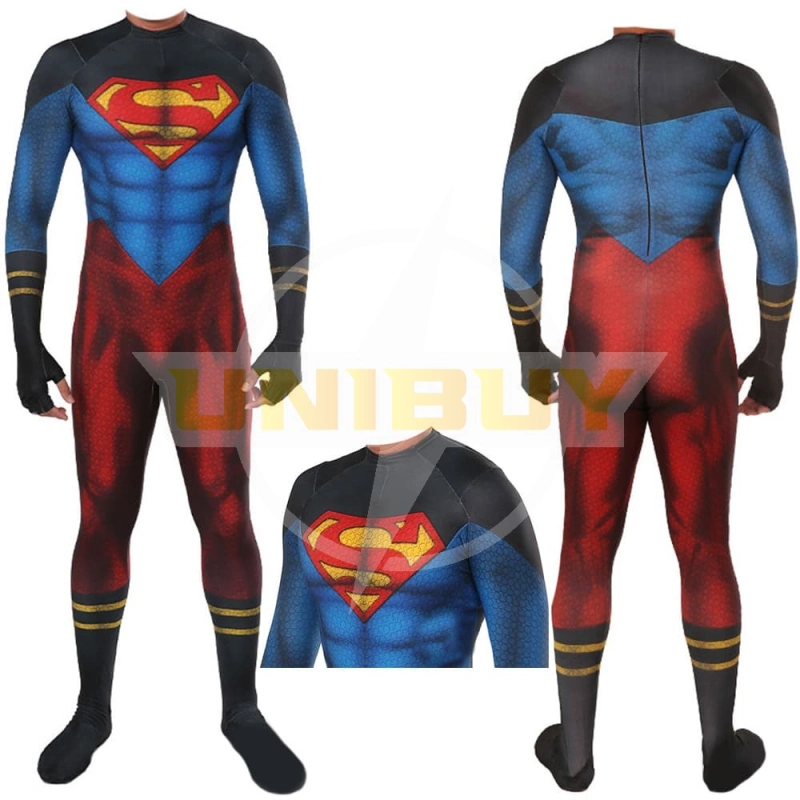 Young Justice Superboy Cosplay Costume Kon-El Jumpsuit Bodysuit Unibuyplus