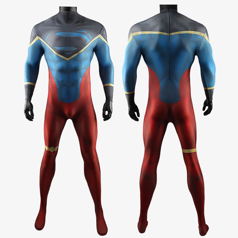 Young Justice Superboy Cosplay Costume Kon-El Bodysuit For Men Kids Unibuy