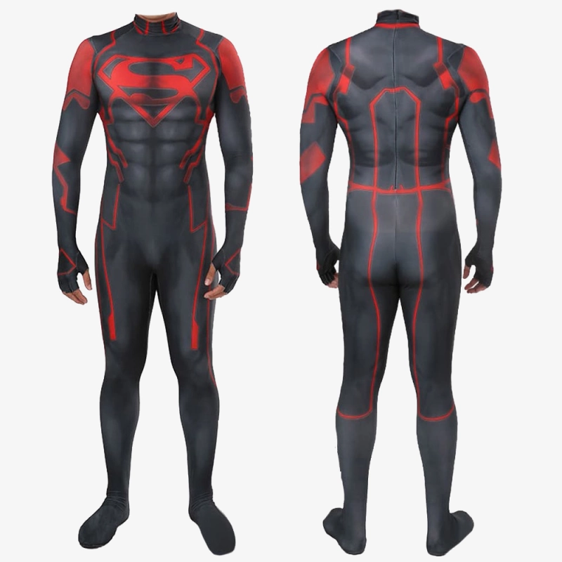 New 52 Superboy Costume Cosplay Kon-El Bodysuit Unibuyplus