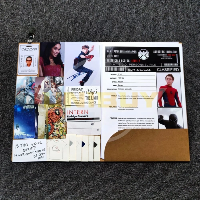 Spider-Man Files S.H.I.E.L.D. Peter Parker Paper Props Movie Unibuy