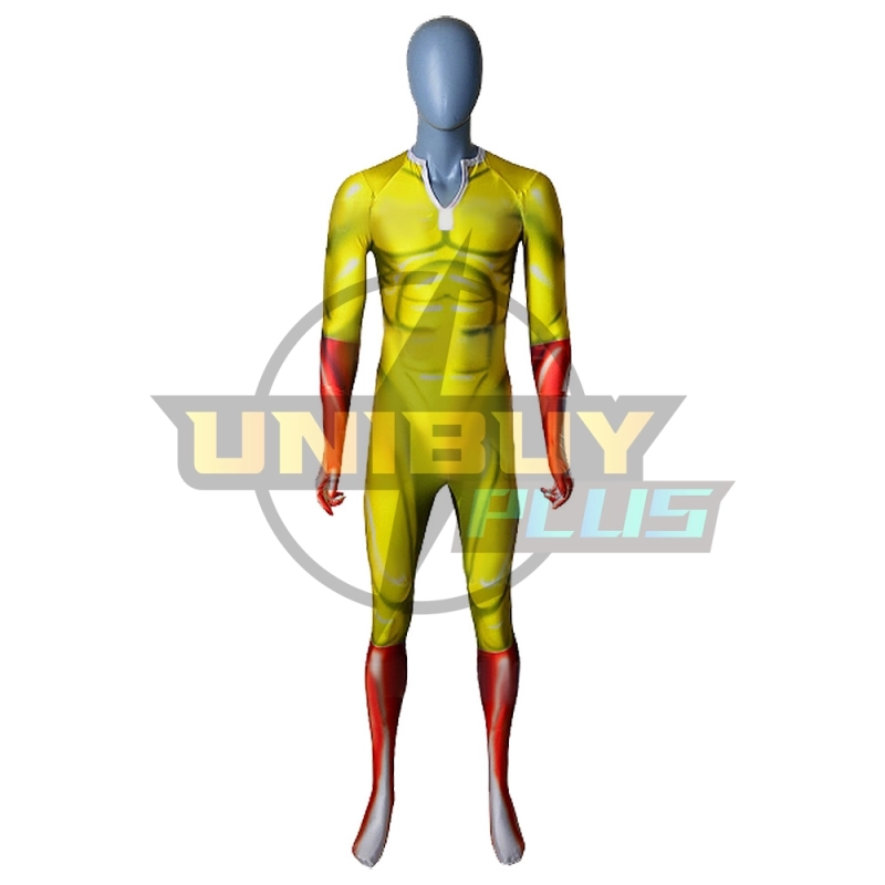 One-Punch Man Saitama Costume Cosplay Suit Bodysuit For Kids Adult Unibuyplus
