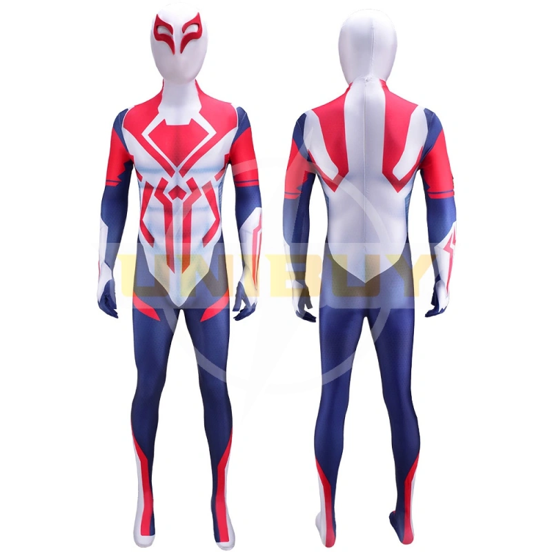 Spider-Man 2099 Costume Cosplay White Suit Miguel O'Hara Unibuy