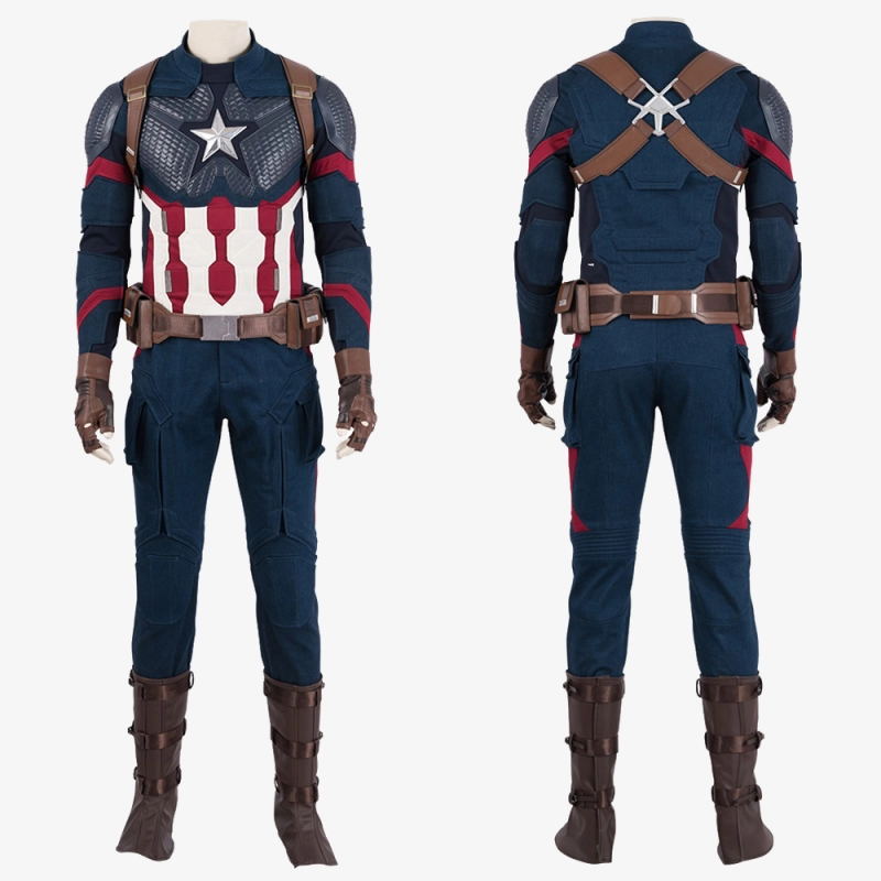 Avengers Endgame Captain America Costume Cosplay Suit Steve Rogers Unibuyplus