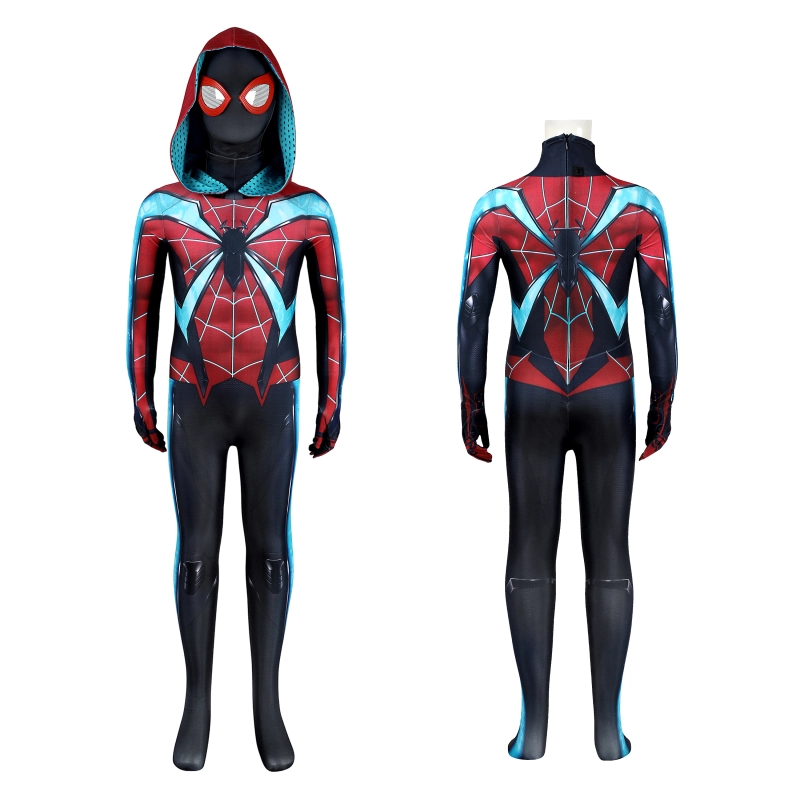 Marvel's Spider-Man 2 Miles Morales Evolved Suit Costume Cosplay Kids Unibuyplus