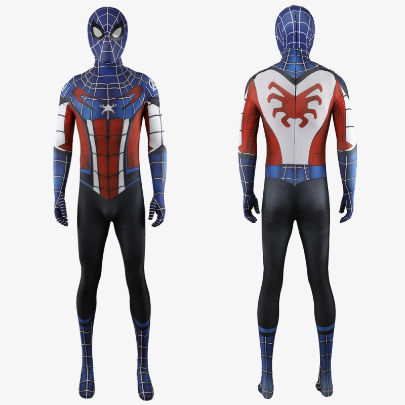 Captain America Spider-Man Costume Cosplay Suit Bodysuit For Men Kids Unibuy