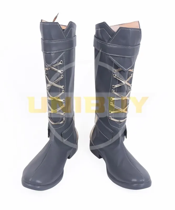 Overwatch OW Elizabeth Caledonia Calamity Ashe Gray Cosplay Shoes Women Long Boots Unibuy