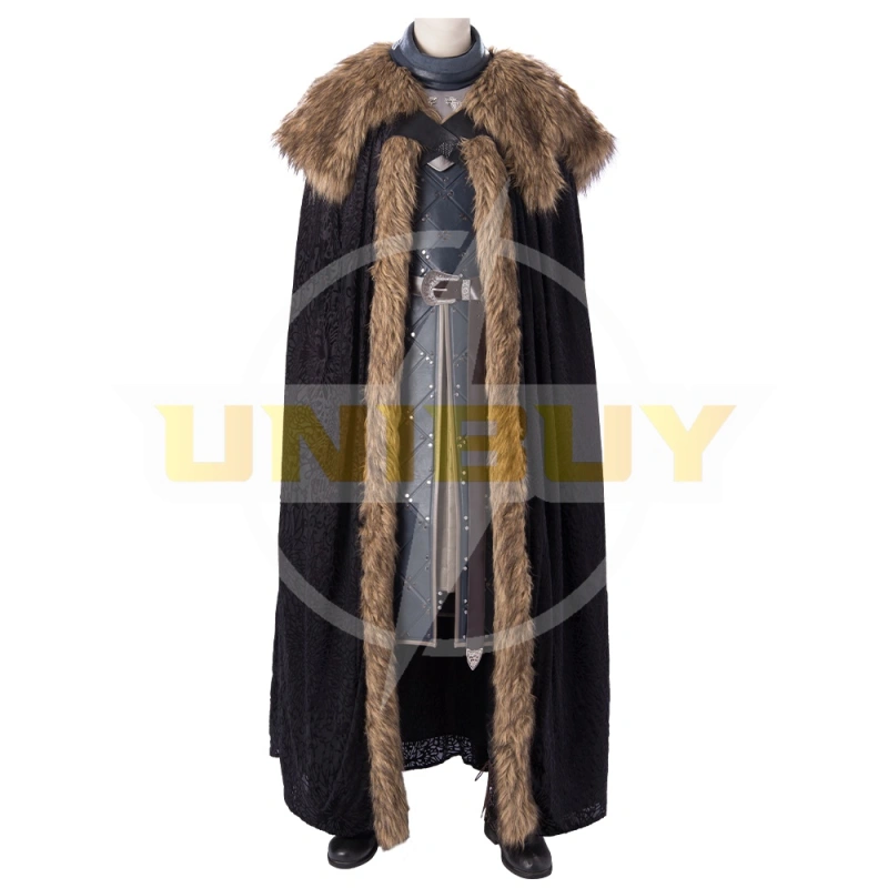Game of Thrones S8 Jon Snow Costume Cosplay Suit With Cloak Unibuyplus