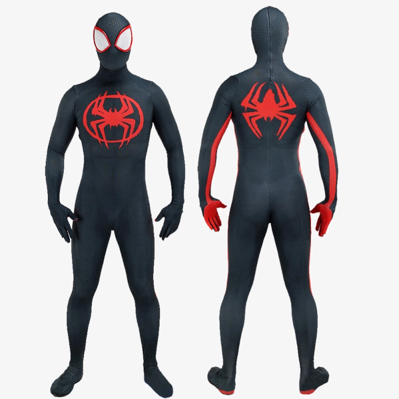 Spider-Man Across the Spider-Verse Miles Morales Suit Costume Cosplay Bodysuit For Men Kids Unibuyplus