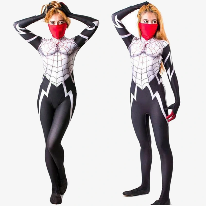 Spider-Man Silk Cindy Moon Cosplay Costume Jumpsuit Bodysuit For Kids Adult Unibuyplus