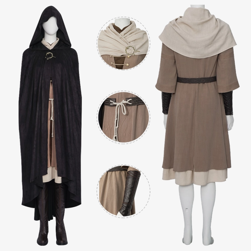 E.R.Melina Costume Cosplay Suit with Cloak Unibuyplus