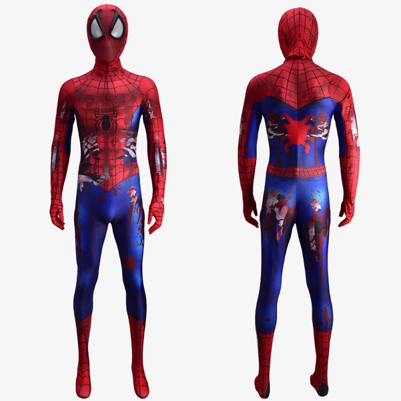 Spider Man Battle Damaged Suit Cosplay Costume For Kids Adult Unibuy