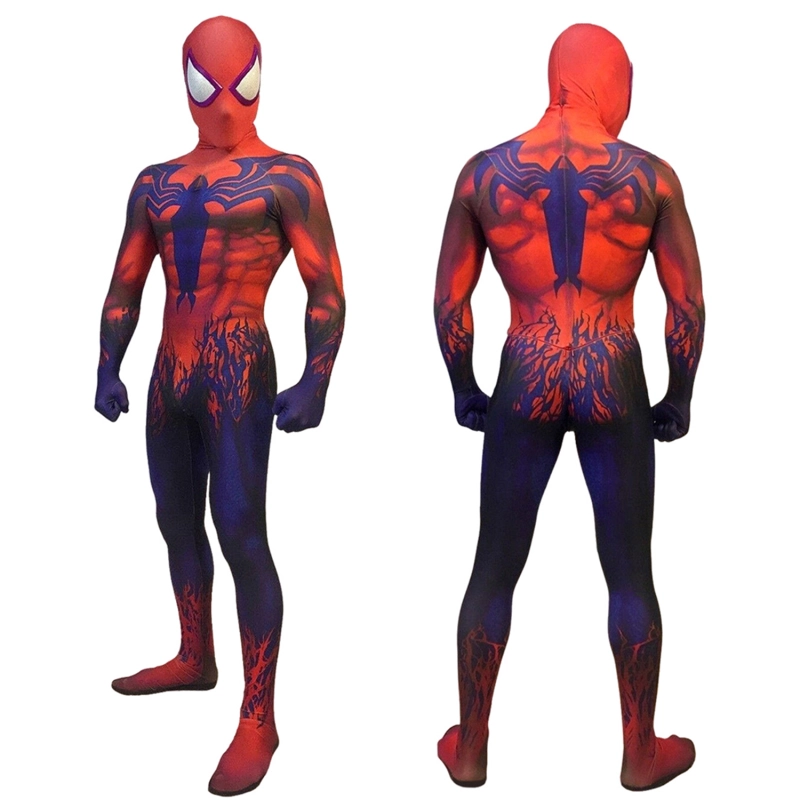 Marvel's Spider-Man Toxin Costume Cosplay Suit Bodysuit For Kids Adult Unibuyplus