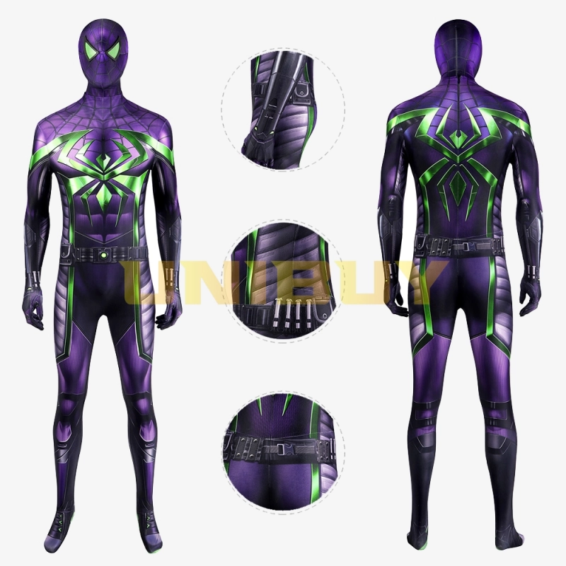 Marvel's Spider-Man Miles Morales Purple Reign Suit Costume Cosplay UnibuyPlus