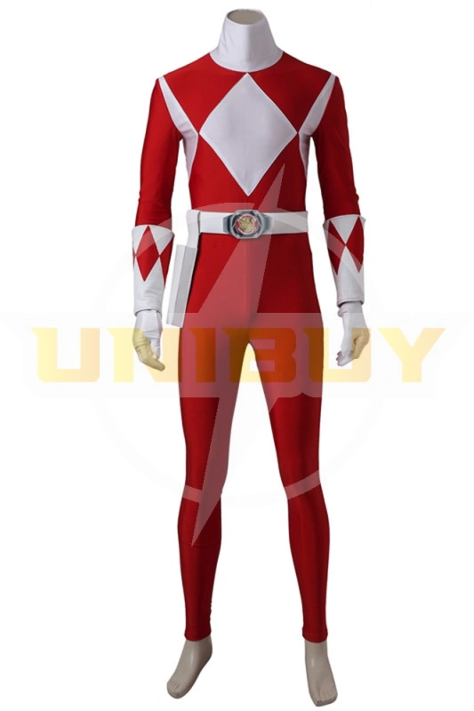 Power Red Ranger Costume Cosplay Suit Rangers Unibuyplus