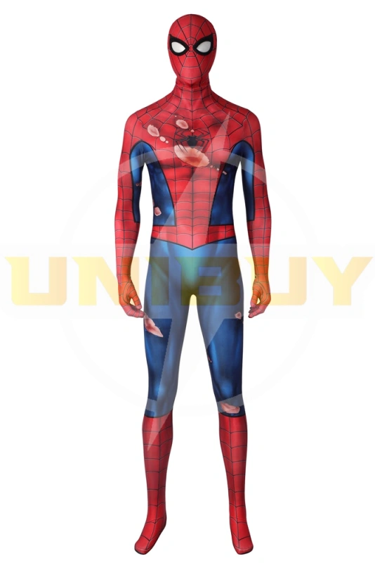 Marvel Spider-Man PS5 Classic Suit Damaged Costume Cosplay Unibuy