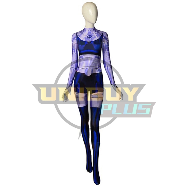 Teen Titans Blackfire Costume Cosplay Suit Bodysuit For Kids Adult Unibuyplus