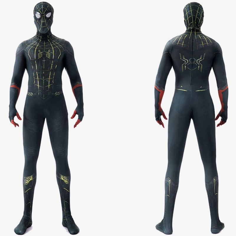 Spider-Man: No Way Home Trailer Black Suit Cosplay Costume Peter Parker Jumpsuit Kids Adult Unibuy
