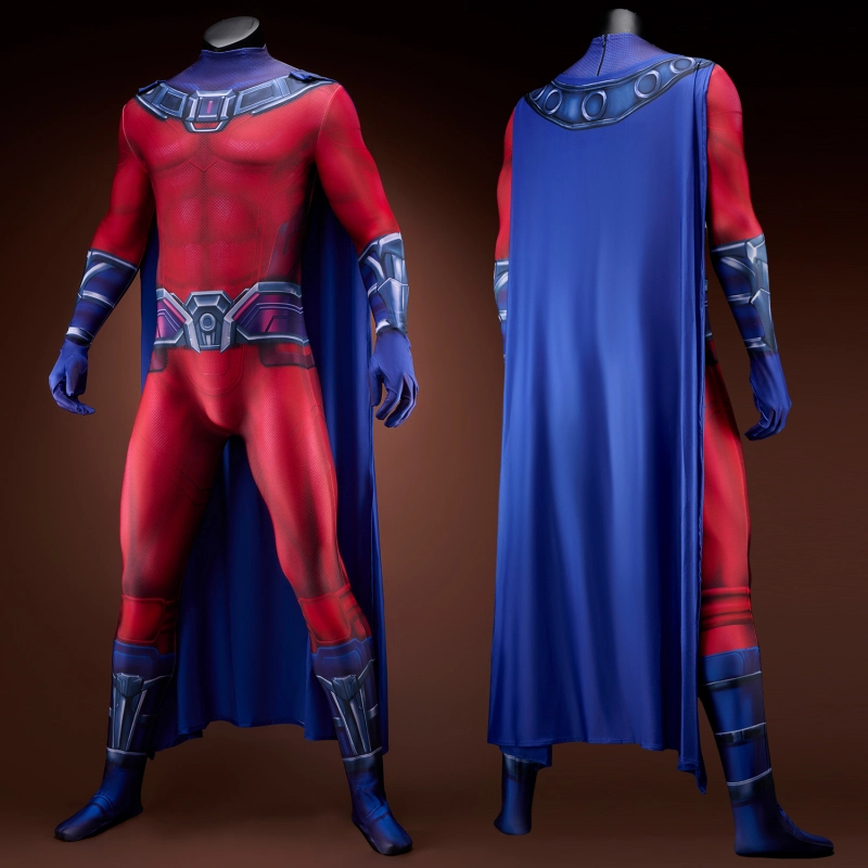 X-Men 97 Magneto Bodysuit Cosplay Costume Suit with Cloak For Kids Adult Unibuyplus