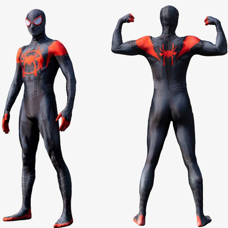 Miles Morales Costume Cosplay Suit Spider-Man Bodysuit For Men Kids Unibuy