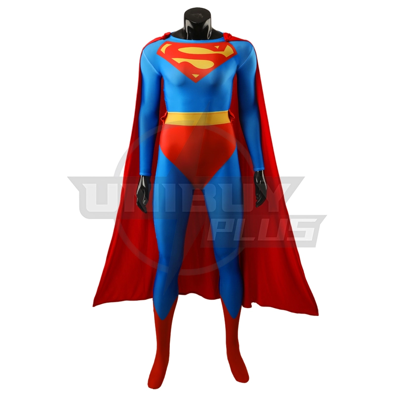 Superman Female Ver Costume Cosplay Suit Bodysuit For Kids Adult Unibuyplus