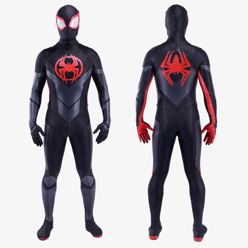 Spider-Man Across the Spider-Verse Miles Morales Suit Costume Cosplay Bodysuit For Men Kids UnibuyPlus