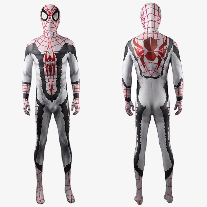 Spider-Man Bodysuit Costume Cosplay White For Adult Kids Unibuy