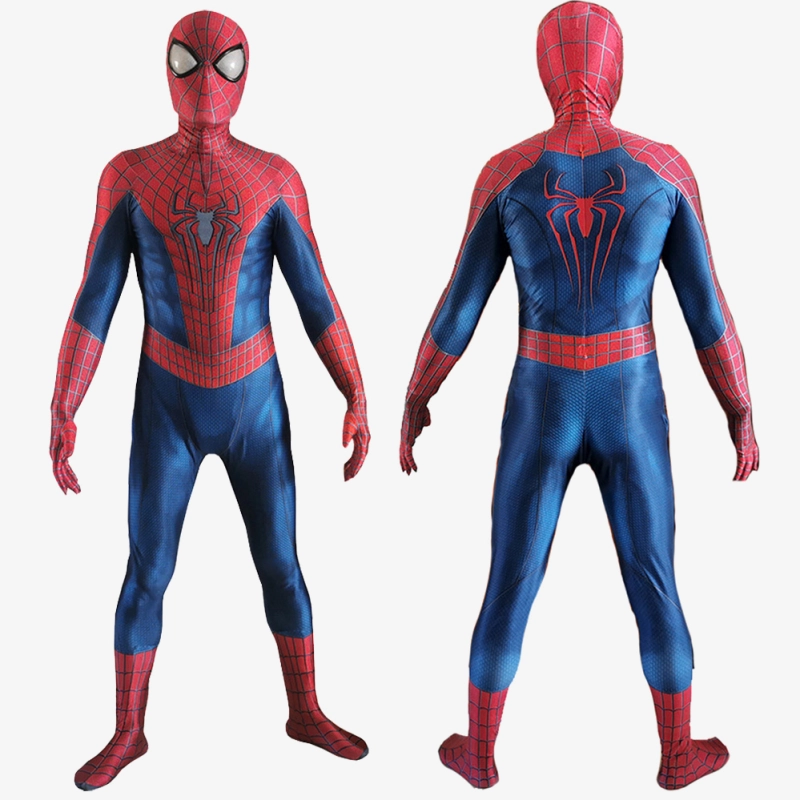 Amazing Spiderman 2 Costume Cosplay Suit Peter Parker Bodysuit For Men Kids UnibuyPlus