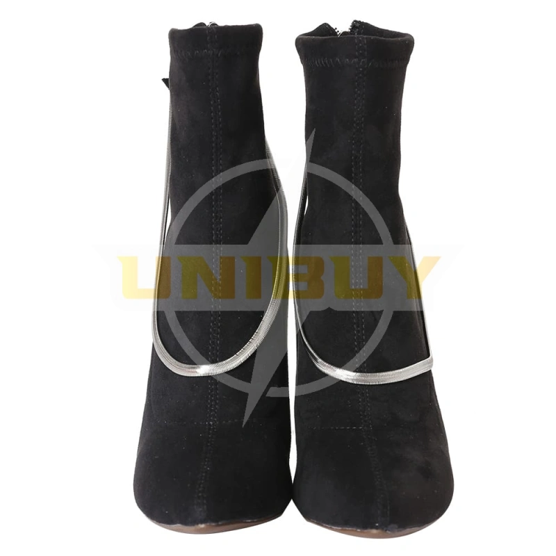 Cruella Costume Black Shoes Cosplay Women Boots Unibuyplus