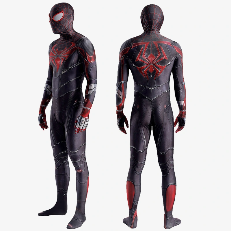 Spider-man PS5 Miles Morales Advanced Suit Costume Cosplay Bodysuit For Men Kids Unibuyplus