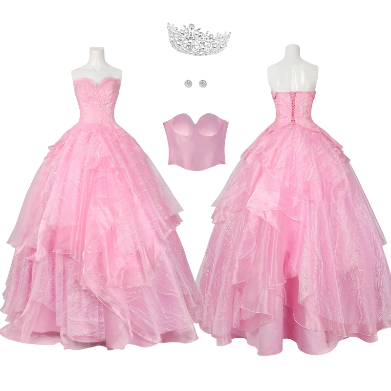 Wicked Glinda Costume Cosplay Suit Unibuyplus