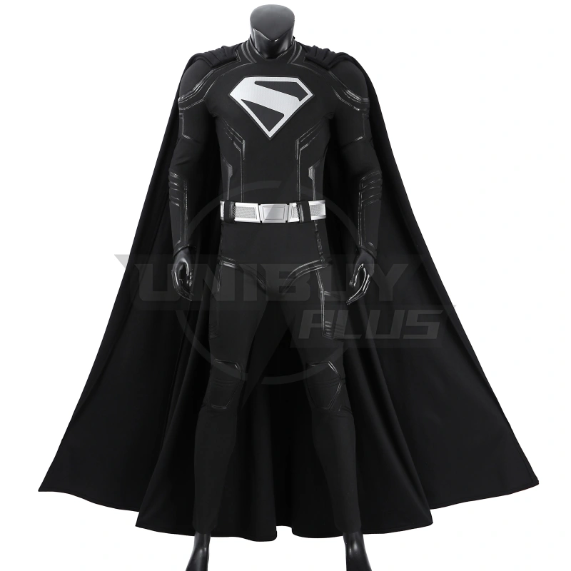 Superman Legacy Black Costume Cosplay Suit Clark Kent Cloak Unibuyplus