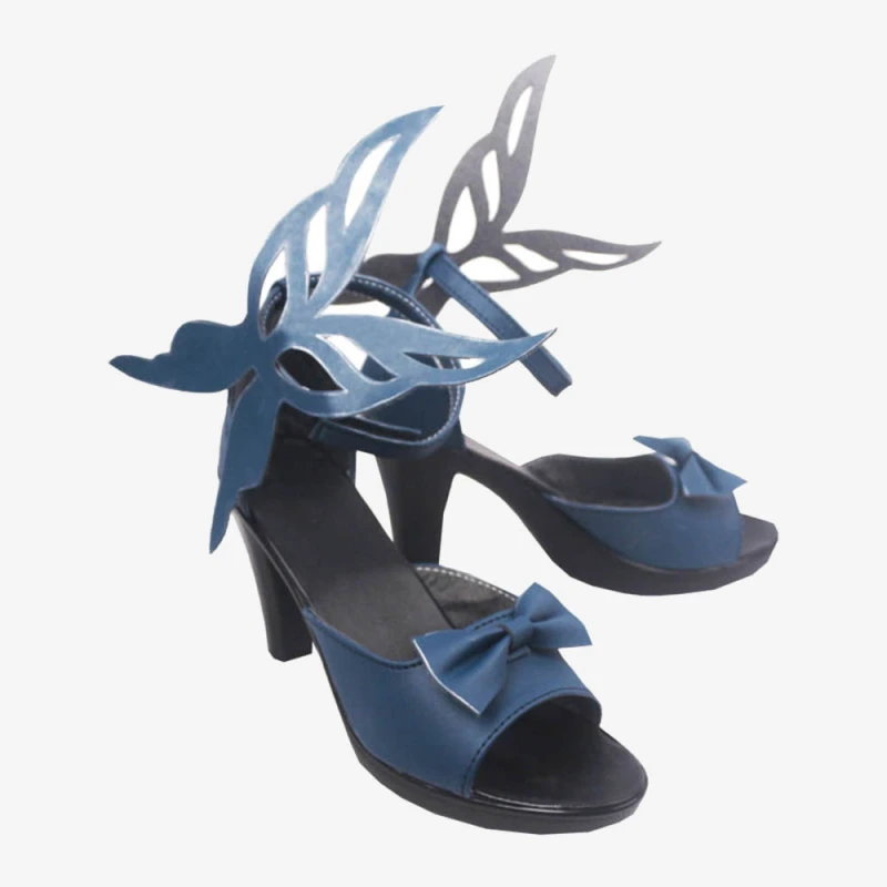 Genshin Impact Keqing Orchid's Evening Gown Shoes Cosplay Women Boots