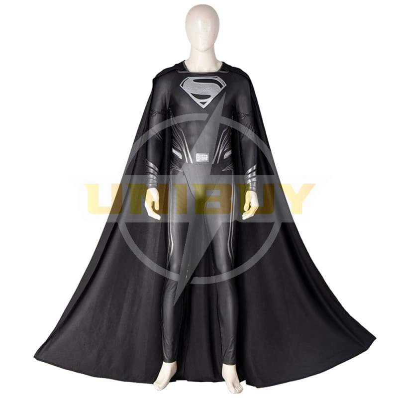Superman Costume Zack Snyder's Justice League Cosplay Black Suit Clark Kent Unibuy