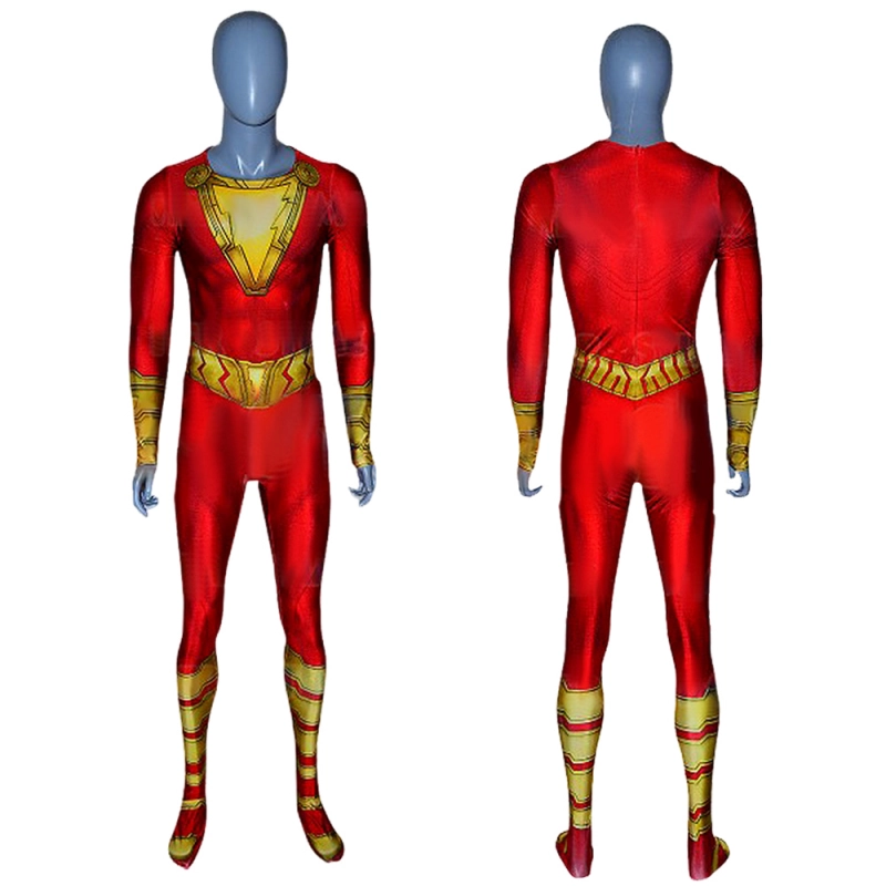 Shazam!	Billy Batson Costume Cosplay Suit Bodysuit For Kids Adult Unibuyplus