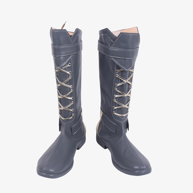 Overwatch OW Elizabeth Caledonia Calamity Ashe Gray Cosplay Shoes Women Long Boots Unibuy