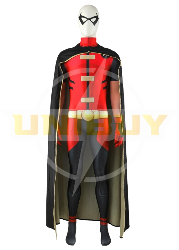 Teen Titans Robin Bodysuit Costume Cosplay with Cloak For Kids Adult Unibuyplus