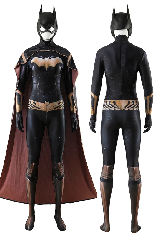 Batwoman Bodysuit Cosplay Costume Suit with Cloak For Kids Adult Batman: Arkham Knight Unibuyplus