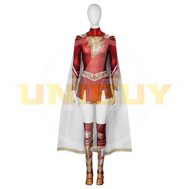 Shazam Fury of the Gods Mary Batson Bodysuit Costume Cosplay for Adults Kids Unibuyplus