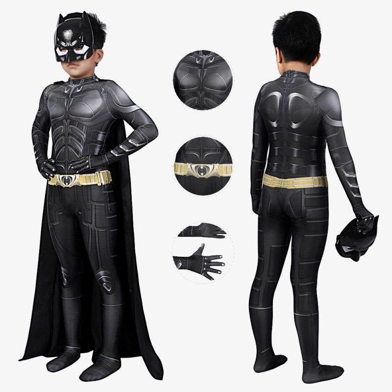The Dark Knight Rises Batman Costume Cosplay Suit Kids Bruce Wayne Unibuyplus