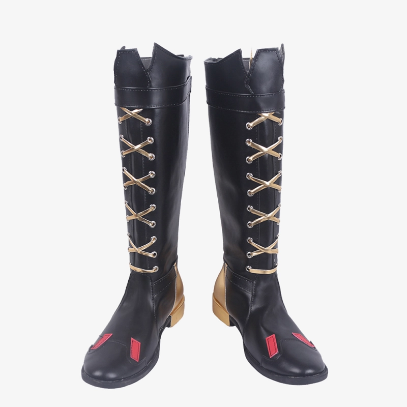 Overwatch OW Elizabeth Caledonia Calamity Ashe Black Cosplay Shoes Women Long Boots Version 1 Unibuy