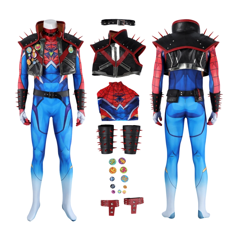 Marvel Rivals Spider Punk 2099 Cosplay Costume Suit Unibuyplus