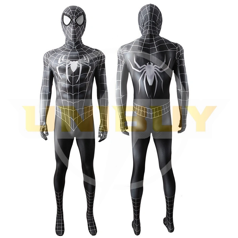 Spider-Man 3 Costume Cosplay Suit Peter Parker Black Jumpsuit For Men Kids Unibuy