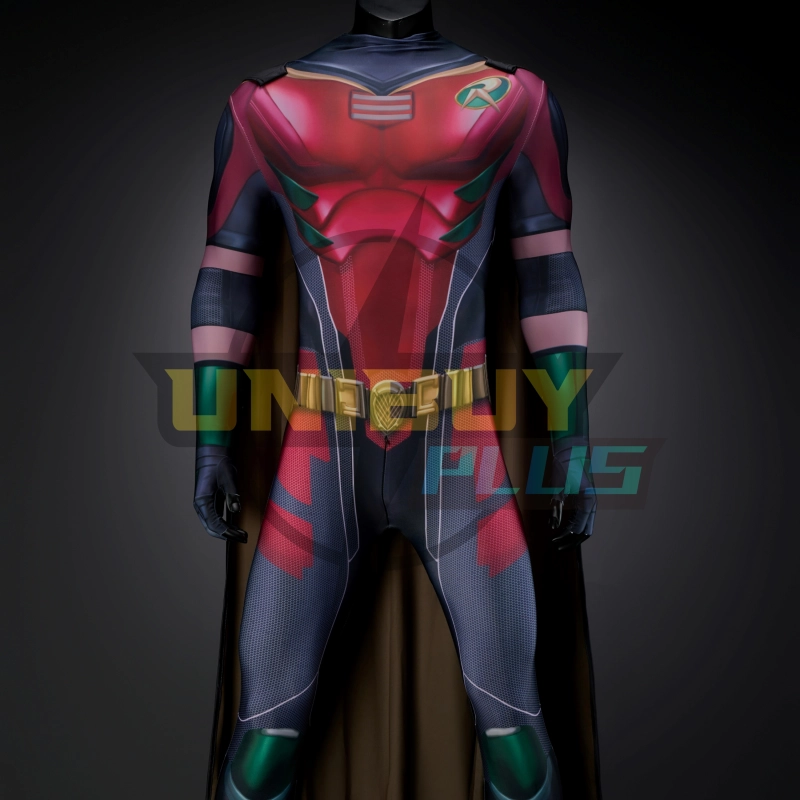 Titans Robin Bodysuit Costume Cosplay with Cloak For Kids Adult Unibuy