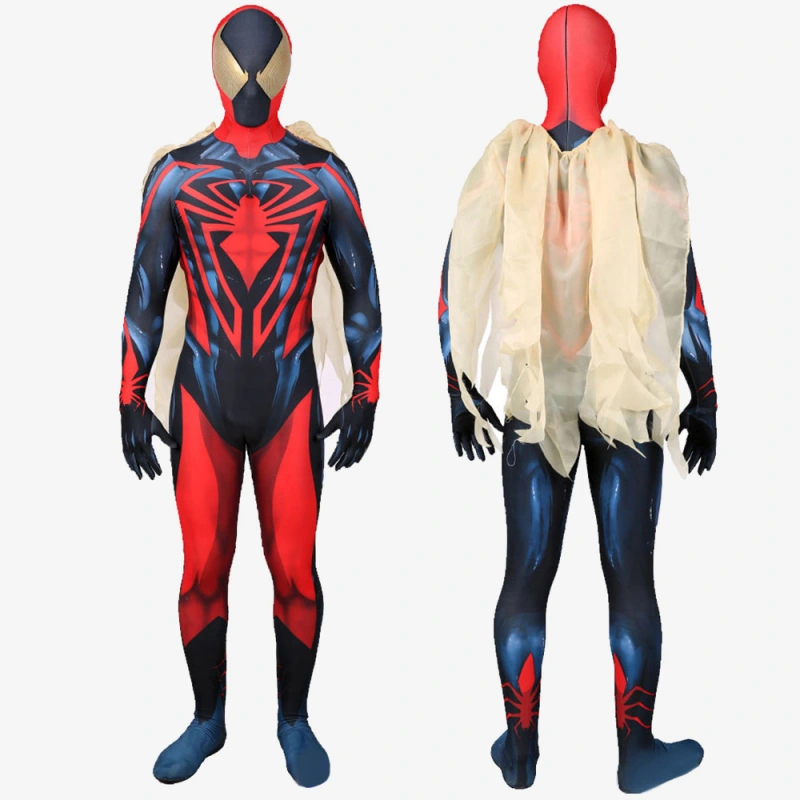Spiderman Unlimited Costume Cosplay Suit With Cloak Peter Parker Unibuyplus