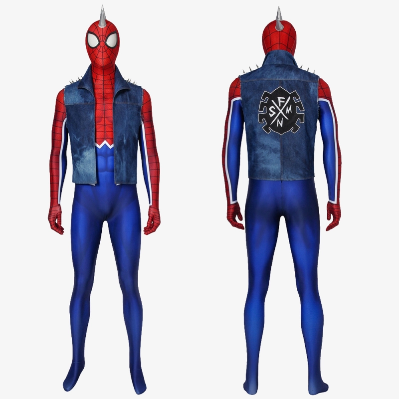 Spider-Man PS4 Costume Cosplay Spider-Punk Suit Unibuyplus