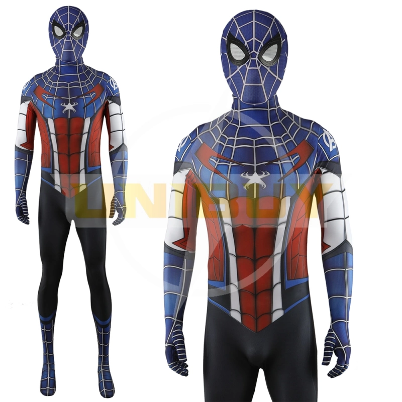 Captain America Spider-Man Costume Cosplay Suit Bodysuit For Men Kids Unibuy