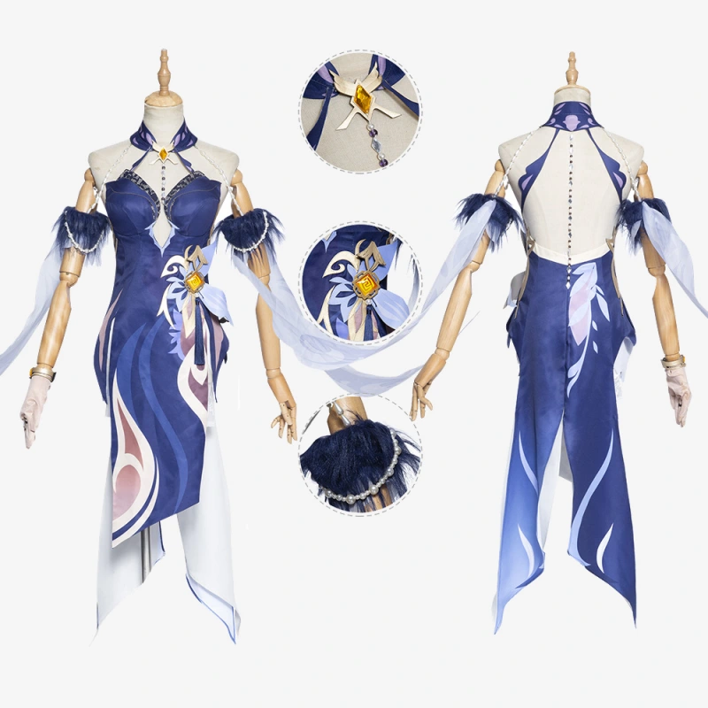 Genshin Impact Ningguang Orchid's Evening Gown Costumes Cosplay Suit Ver.1 Unibuy