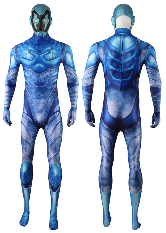Blue Beetle Costume Cosplay Suit Bodysuit For Men Kids Unibuyplus