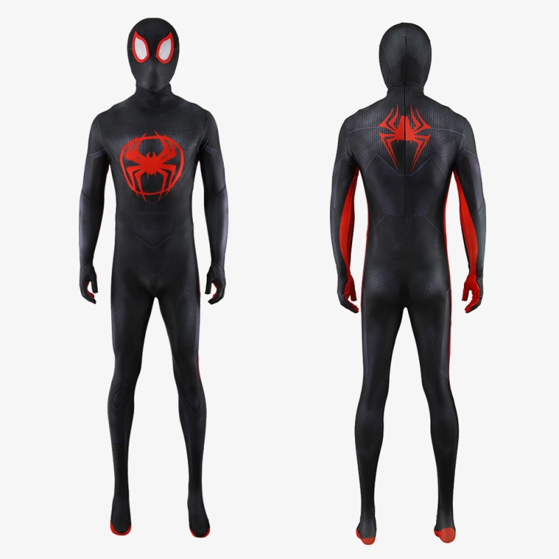 Spider-Man Across the Spider-Verse Miles Morales Suit Costume Cosplay Bodysuit Ver 2 For Men Kids Unibuyplus