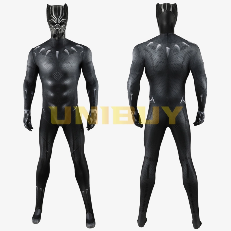 Black Panther Suit Cosplay Costume Wakanda Forever Jumpsuit For Kids Adult Unibuyplus